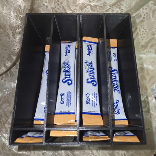 🍹 4 section single serve drink packet holder v2(PERSONAL USE ONLY)・ STL ...
