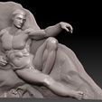 6.jpg La création d'Adam - Chef-d'œuvre de Michel-Ange Bas-relief
