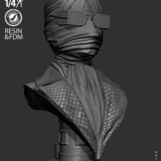 23399E~1.jpg WICKED MOVIES INVISIBLE MAN PORTRAIT BUST: TESTED AND READY FOR 3D PRINTING