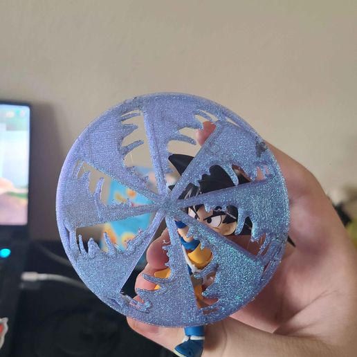 Sh figuarts power pole spin effect for mini daima goku 3D model