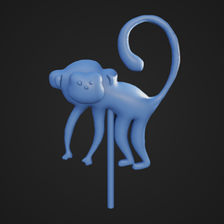 Monkey_1.png Archivo STL Mono de dibujos animados Puffy・Diseño de impresora 3D para descargar