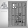 18.png Joker Prison Cell Batman Dark Knight Model Book Nook STL - Shelf Insert 3D Print Model