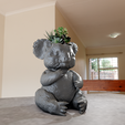koala-sculpture-planter-4.png Koala planter pot flower vase stl 3d print file