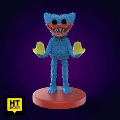 HuggieWoogie1.jpg STL file Huggy Wuggy Poppy Playtime Phone Stand・Model to download and 3D print