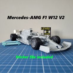 Mercedes-AMG FI W12 V2 Файл 3D 2021 MERC W12 LH100 Технические характеристики・3D-печатная модель для загрузки, thegearheadfactory