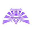 hyrule-crest-nostands.stl Zelda Hyrule Crest - Standing w/ leg bits - Print flat