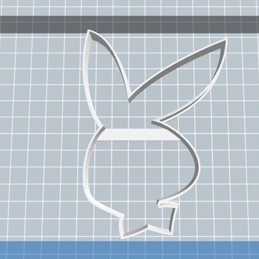 container_bunny-playboy-cookie-cutter-for-professional-3d-printing-142747.jpg Download free STL file Bunny Playboy cookie cutter for professional • 3D printable template, gleblubin