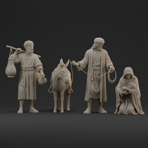 Christmas Nativity Scene crib Figures set – Mary, Jesus, Joseph ...