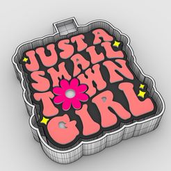just-a-small-town-girl_2-color.jpg just a small town girl - freshie mold - silicone mold box