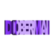 Doberman.stl Flip Text: Dog -  Doberman
