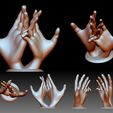 4.jpg Hands couple love sign 3D printable model