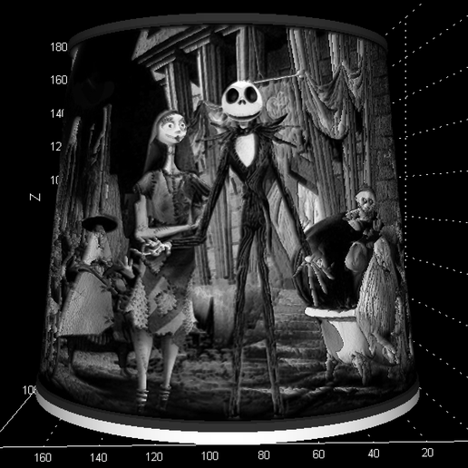 Abat Jour lithophanie Jack Skellington - Etrange Noel de monsieur Jack