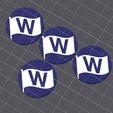 Cubs4W.png Chicago Cubs - Fly the W - Tire Valve Stem Cap