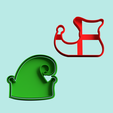 bota-gorro-elfo-navideño-cortante-estampa-stl-archivo.png Archivo STL elf hat boots christmas cutter cookie x2・Modelo para descargar e imprimir en 3D