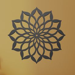 Mandala-2.png Archivo STL Mandala Pared Are・Plan imprimible en 3D para descargar