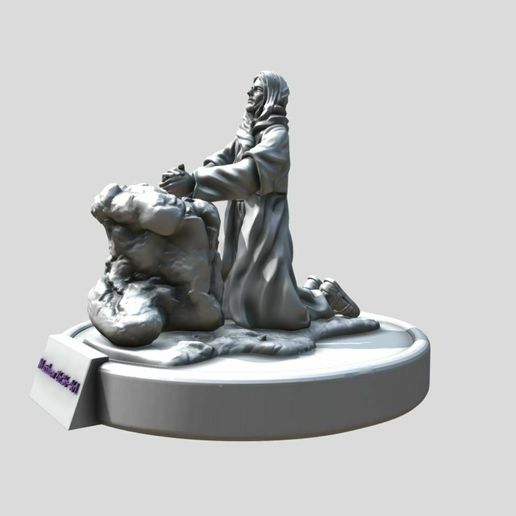 2.jpg Free STL file Jesus Prays in Gethsemane - 3DPrinting・3D print design to download, ronnie_yonk