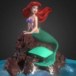 D_NQ_NP_615460-MLA41749790801_052020-O.jpg STL-Datei The Little Mermaid (ARIEL) kostenlos・Design für 3D-Drucker zum herunterladen