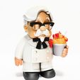 0021.jpg White Colonel Sanders The Chicken Father KFC toy