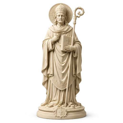 Saint Austregisilus - Devotional Statue