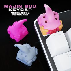 portada_majin_buu_cults.jpg STL file Majin Buu - Keycap 3D for mechanical keyboard - Dragon ball Z・3D printable model to download