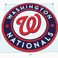 Nationals.png Washington Nationals Wall Plaques - 22cm and 29cm for Ender 3 and CR-10 beds - Hidden keyhole for screw mounting on wall