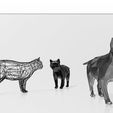 5.jpg Cat - Cat - Voxel - LowPoly - Wireframe 3D Model Print