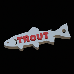 Perch.png rainbow trout fish keychain / pendant
