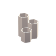 Untitled1.png Hexagonal Pen Pot 1 STL File - Digital Download -3 Sizes- Homeware, Minimalist Modern Design