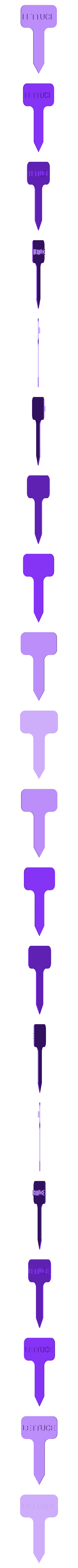 label_lettuce.stl Gemüse Schilder/Etiketten