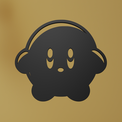 Kirby-2.png Archivo STL Arte mural Kirby・Diseño para descargar y imprimir en 3D