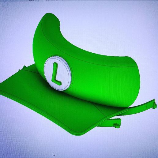 Faceshield Luigi / Mario - 3D model önizlemesi