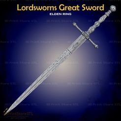 1.jpg Lordsworns Great Sword Cosplay Elden Ring - STL File 3D print model
