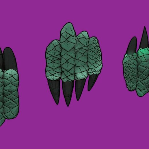MONSTER CLAWS BOOKMARK TWO MODELS, HALLOWEEN 3D model