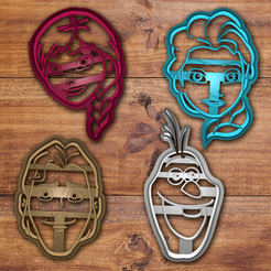 Todo.png STL file Disney Frozen cookie cutter set・3D printable model to download