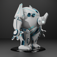 Image1.png Free STL file Articulated Golem robot, Model B-800, Printed to assemble・3D printer design to download