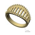 volume2.jpg Fichier STL Bague à lèvres en diamant à mailles en épingle à cheveux - tailles 7 et 8 - modèle d'impression 3D・Modèle imprimable en 3D à télécharger