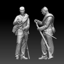 232342.jpg STL file ATTACK SOLDIERS UNION US CIVIL WAR・3D printer model to download, ExplorerPaydi