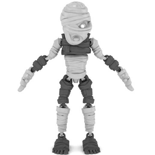 Articulated 3D Monochrome Designer Figure