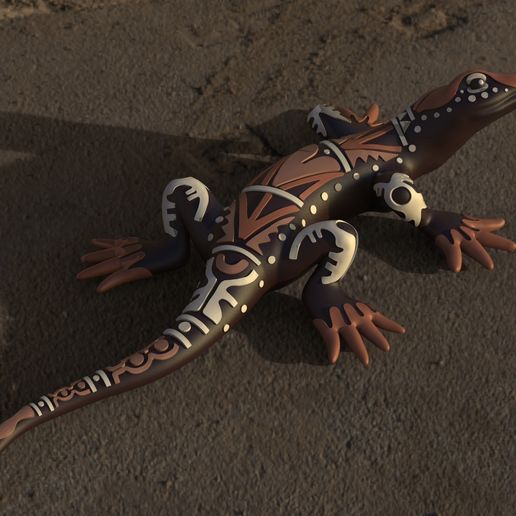 dino-32.jpg Multicolored lizard