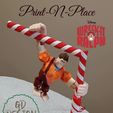 Print-N-Place.jpg Wreck It Ralph Flexi Toy With Candy Cane Tree