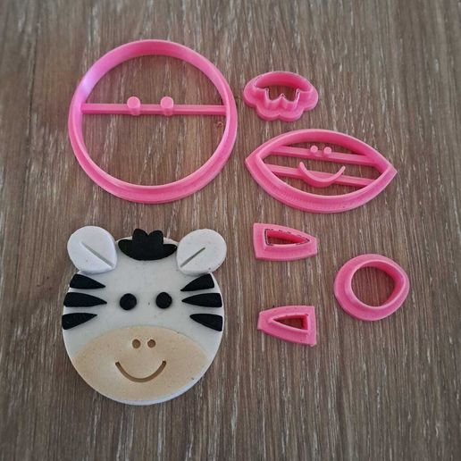 Zebra multi fondant cutter for cupcakes 3D model