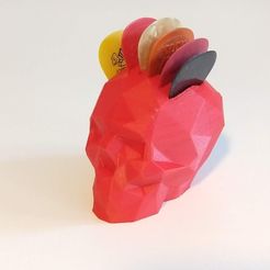 Porta plettri per chitarra - Remix di Low Poly Skull