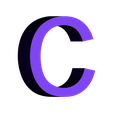 C.STL Arial font - all CAPS - A through Z