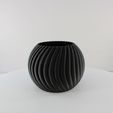Sphere-Planter-by-Slimprint-1.jpg STL file Sphere Planter Wavy, Vase mode, Slimprint・3D printable model to download