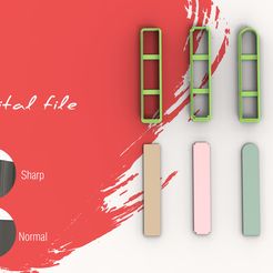 2249-A.jpg STL file Bookmark Set A Polymer Clay Cutters | Digital STL File | 3 Sizes | 2 Cutter Versions | 3 Designs・Template to download and 3D print