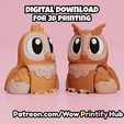 Articulated.png Articulated Owl STL & 3MF – Flexi Print in place animal (Fidget Toy)
