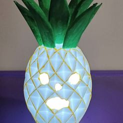 download.jpg STL file PINEAPPLE PUMPKIN HALLOWEEN LIGHT 2・3D printer model to download
