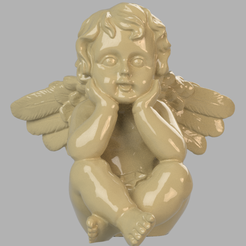 ange rendu 7 .png Download STL file Angel Cherubin • Model to 3D print, motek