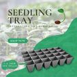 Seedling-Tray.jpg 3D Printable Seedling Tray for Propagation – 20 Cell, Stackable, Large Drainage – STL & 3MF Files