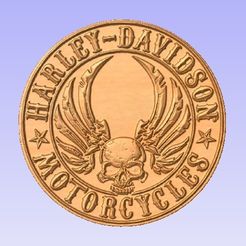 H1.jpg Free STL file Circular Harley Davidson・3D print design to download